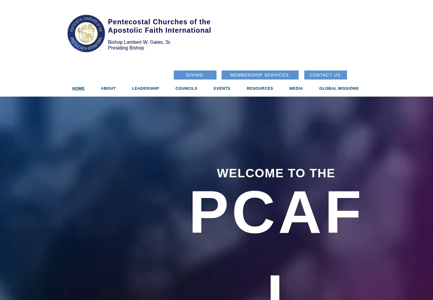 Screenshot of pcafintl.org