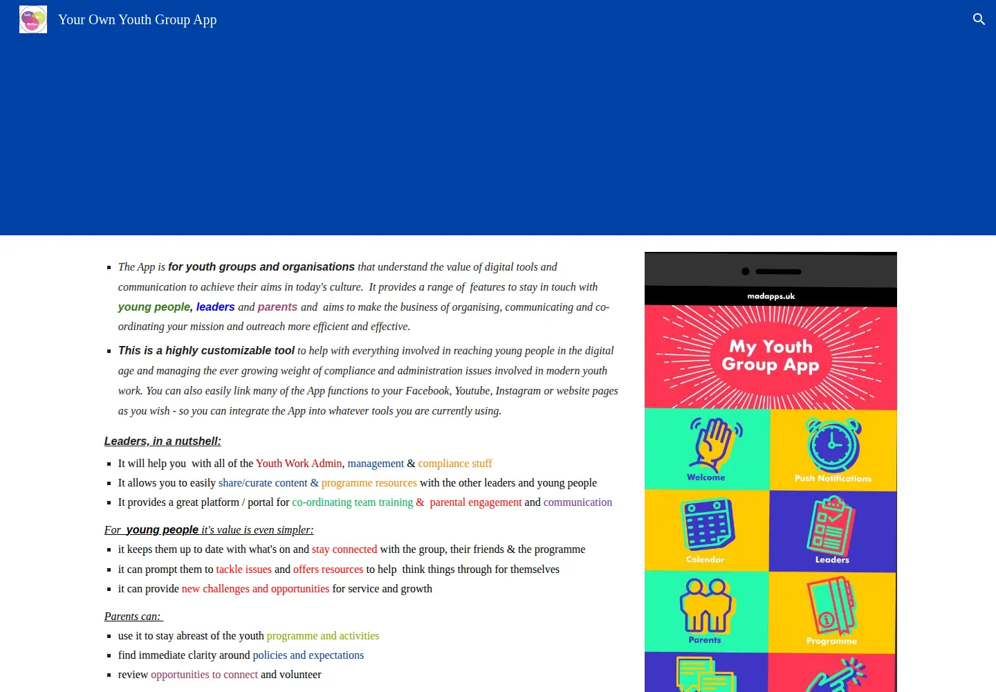 Screenshot of madapps.uk