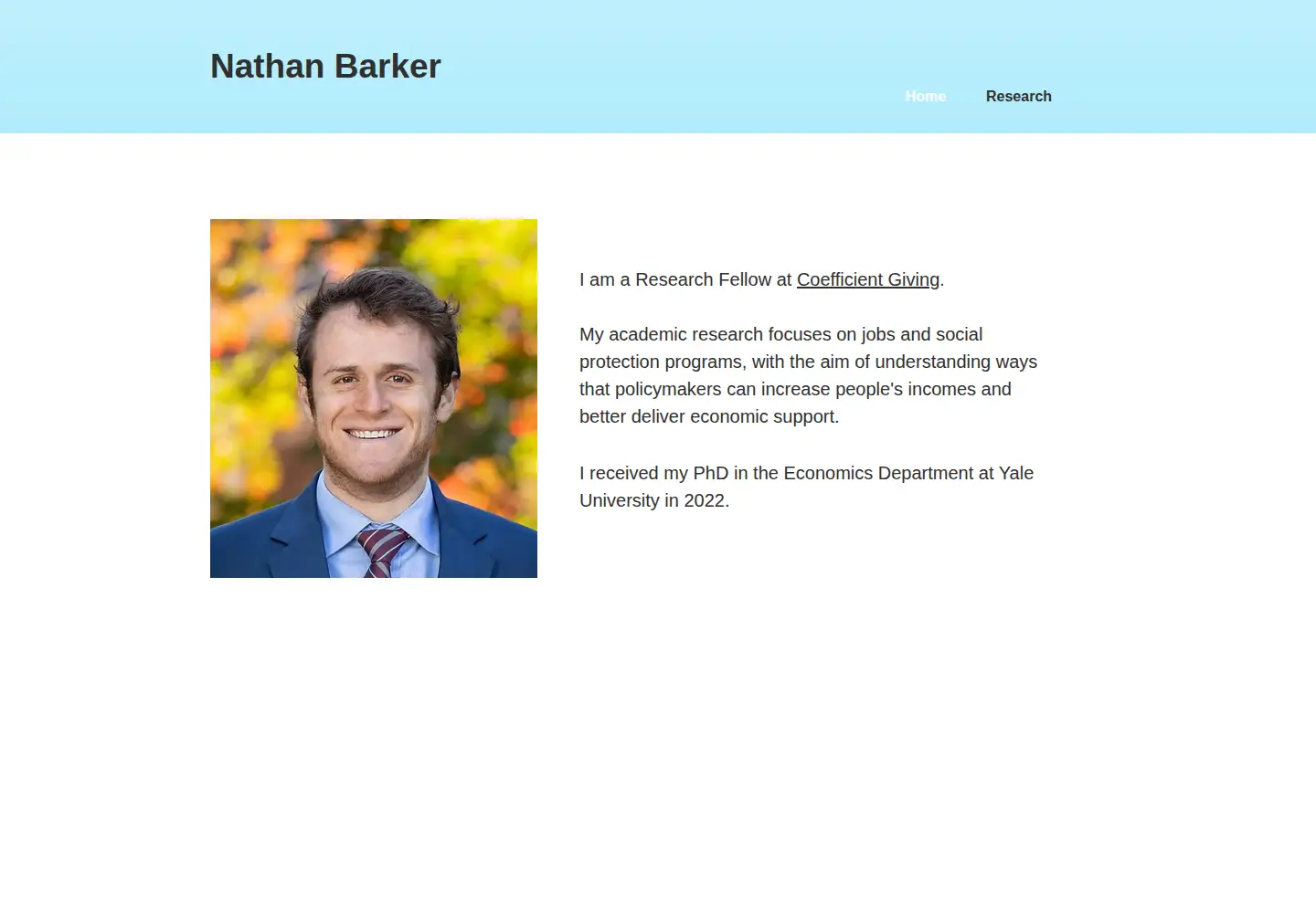 Captured homepage of nathan-barker.com in the current scan