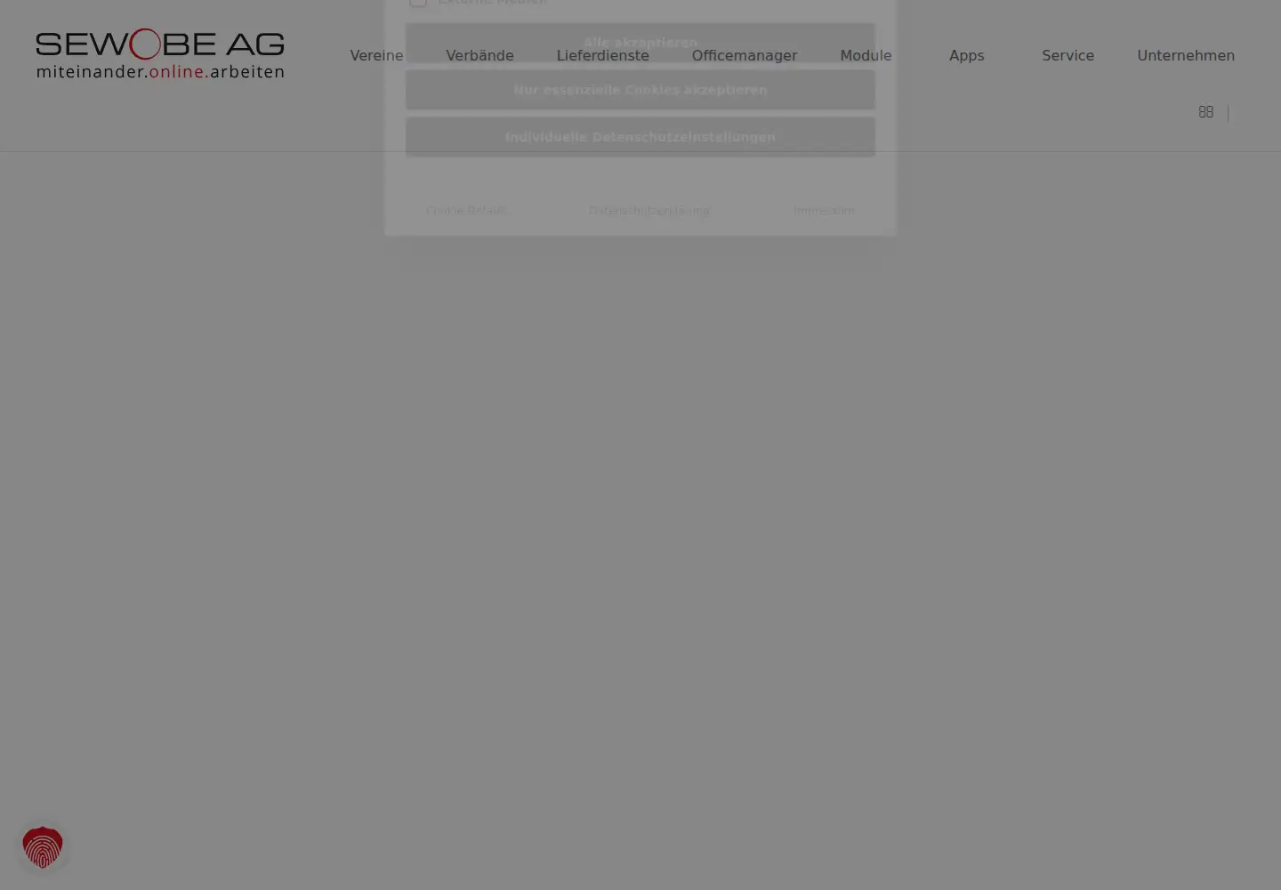 Screenshot of sewobe.de