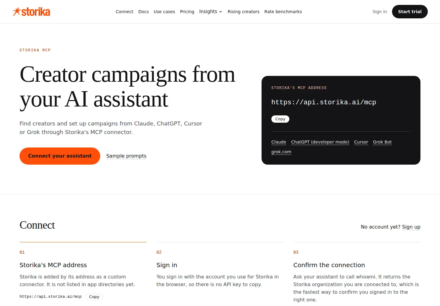 Captured homepage of storika.ai in the current scan