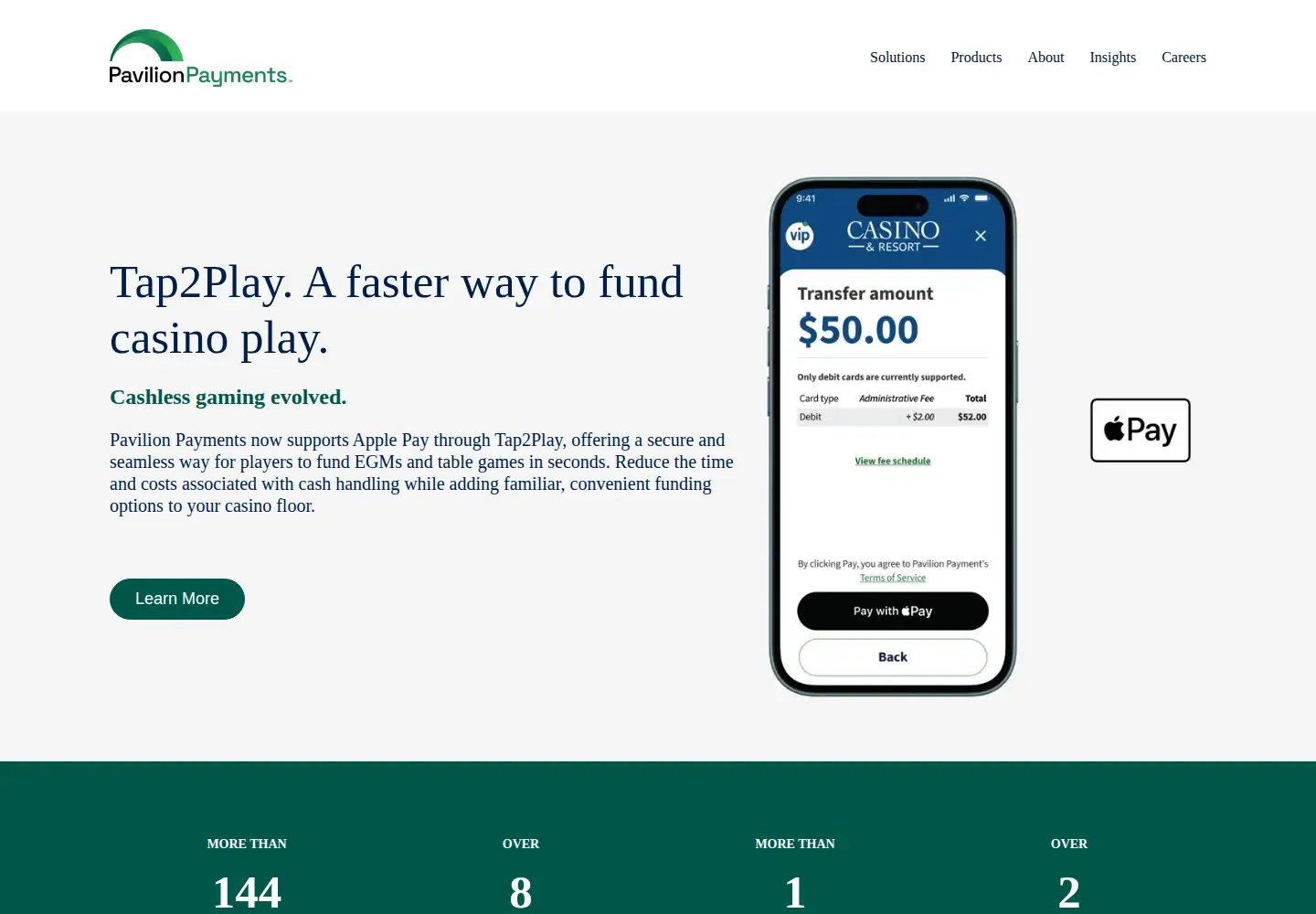 Screenshot of pavilionpayments.com