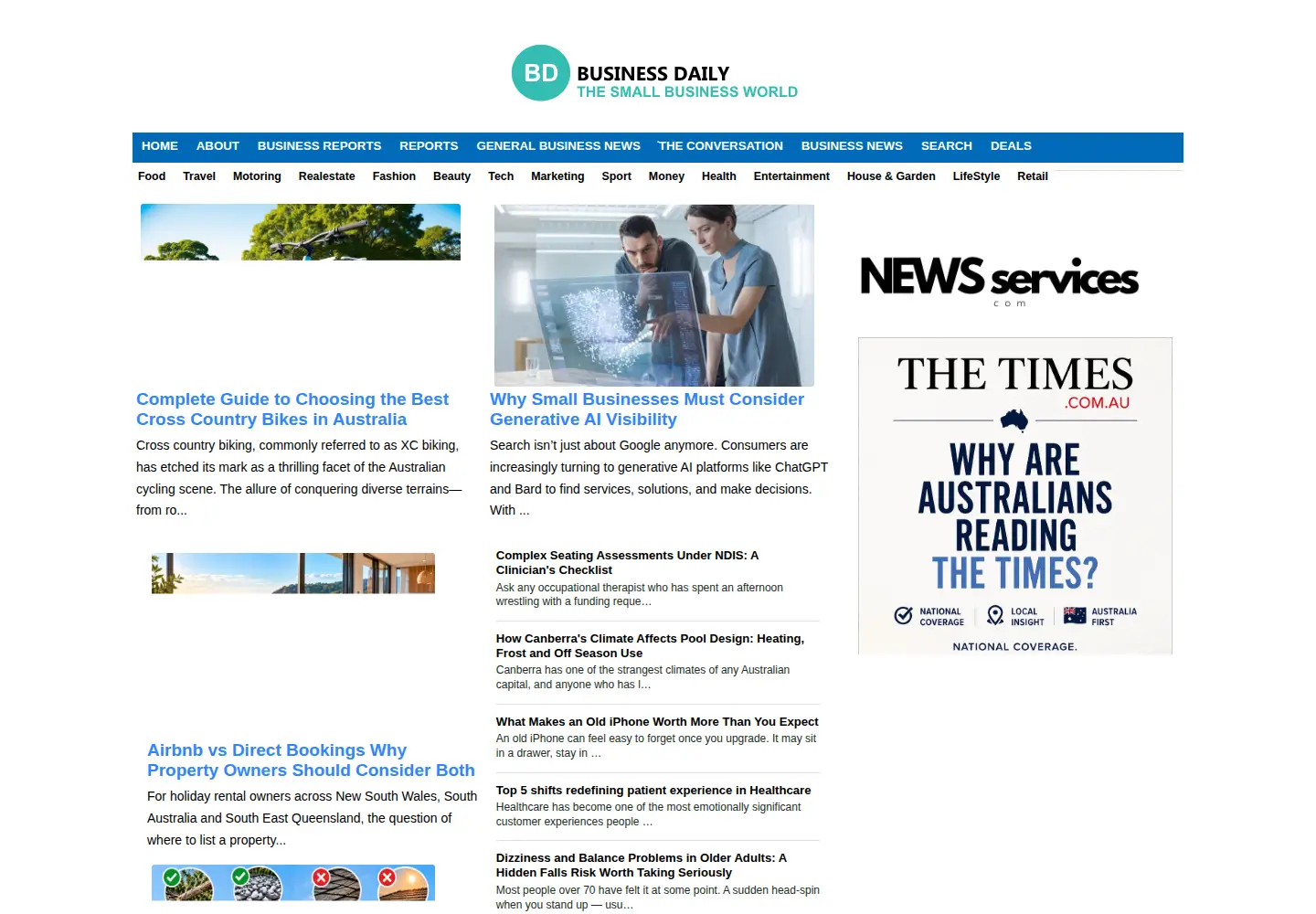 Screenshot of businesses.com.au