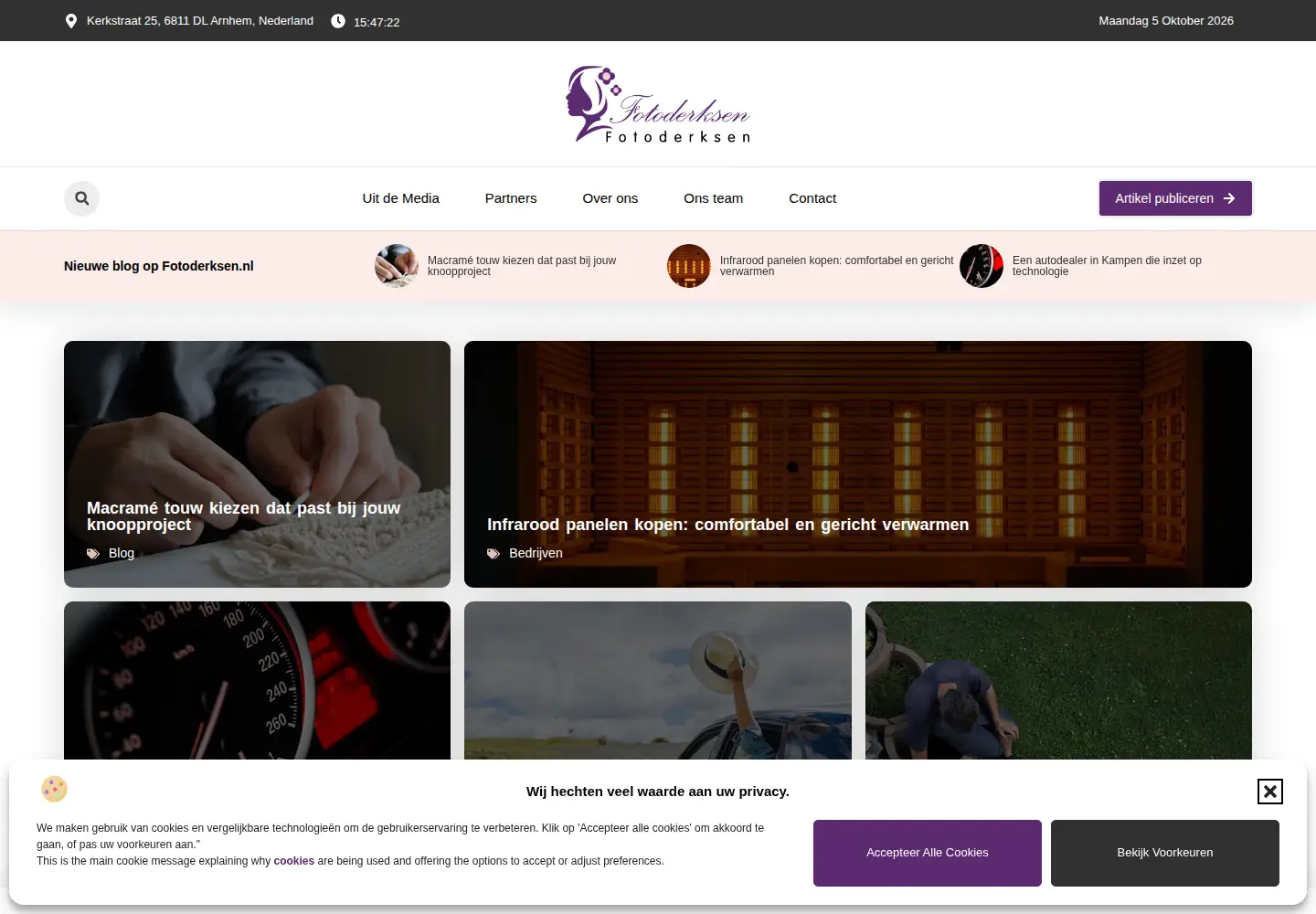Captured homepage of fotoderksen.nl in the current scan