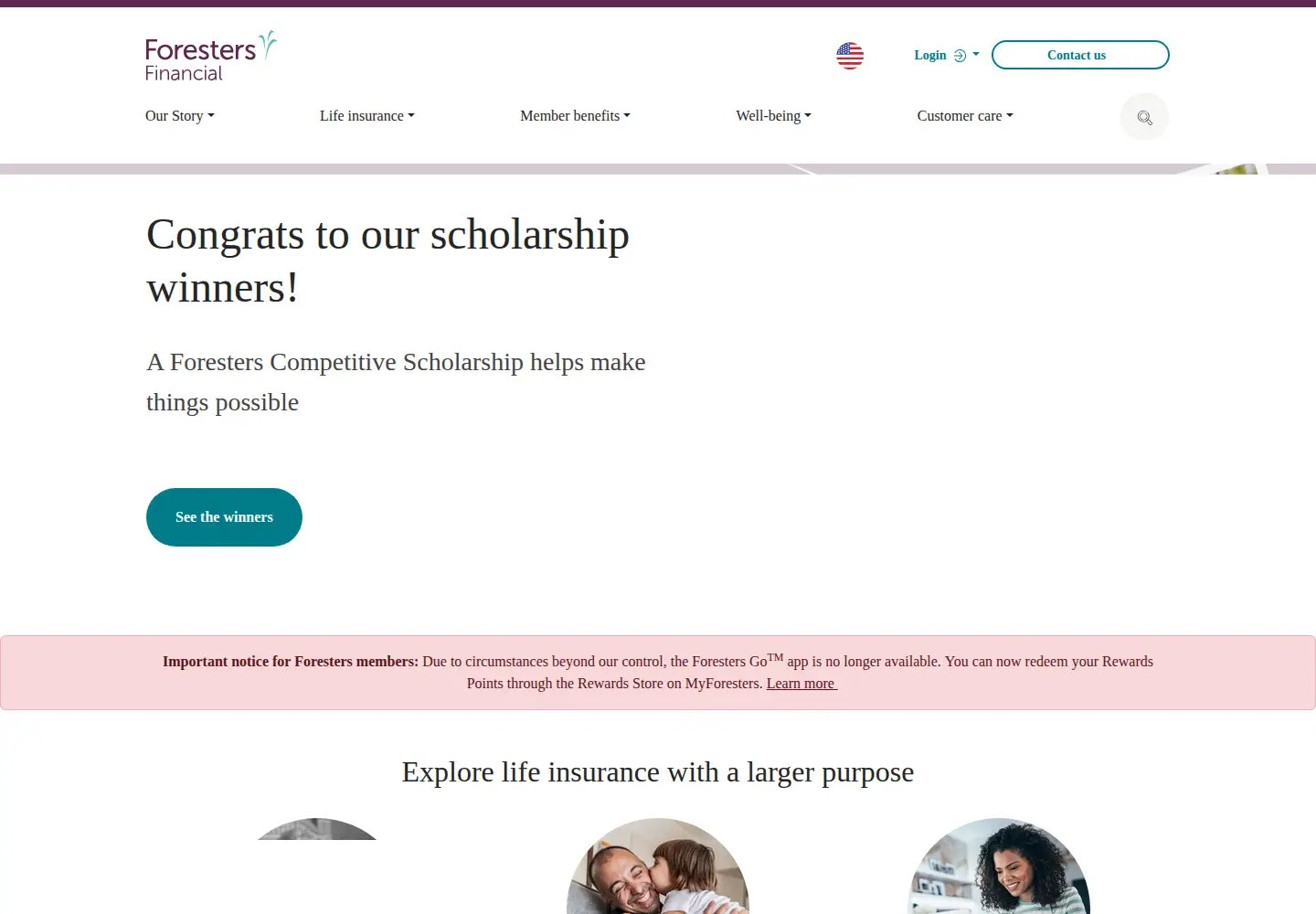 Screenshot of foresters.com