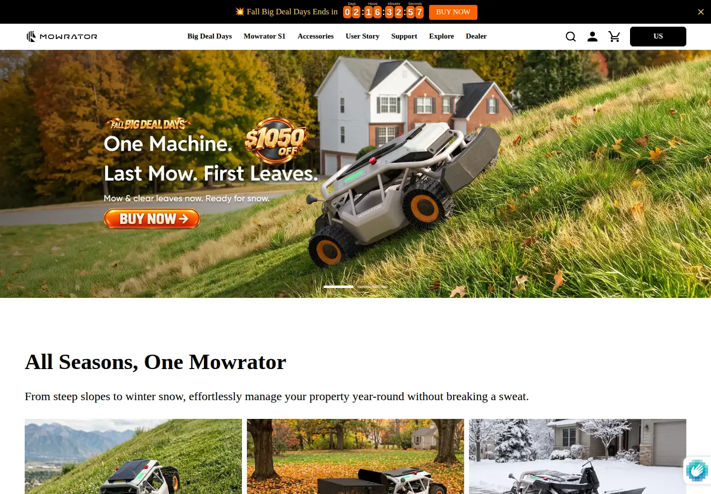 Screenshot of mowrator.com