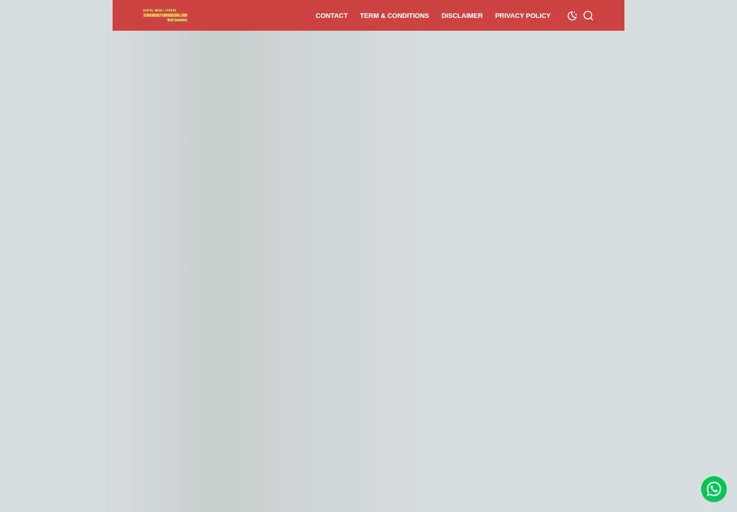 Screenshot of sewamobilpadangresmi.com