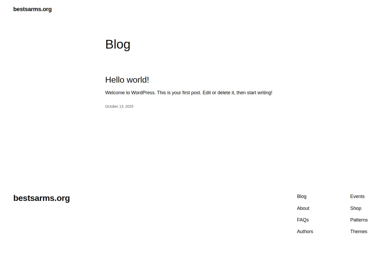 Screenshot of bestsarms.org