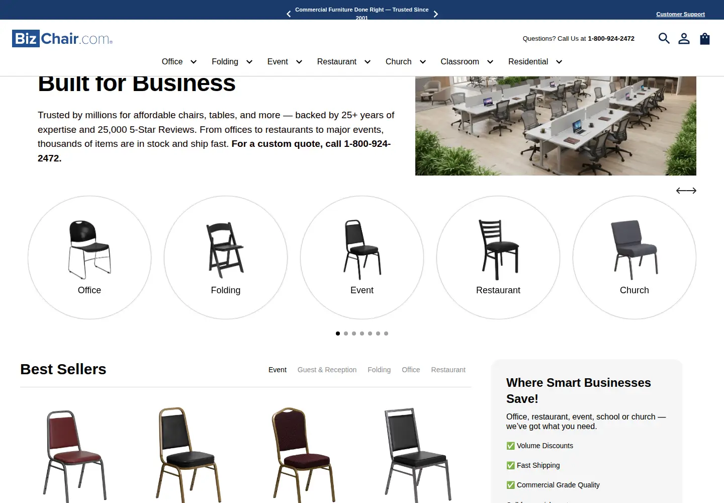 Screenshot of bizchair.com