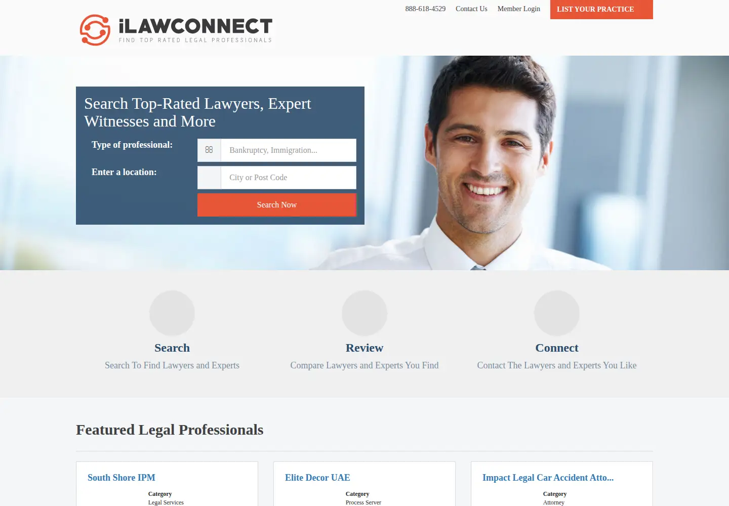 Screenshot of ilawconnect.com
