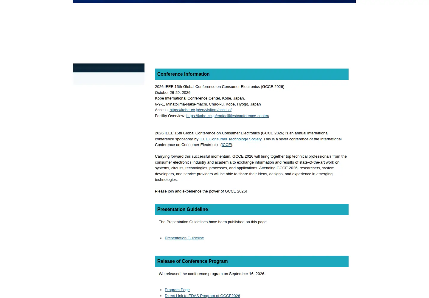 Screenshot of ieee-gcce.org