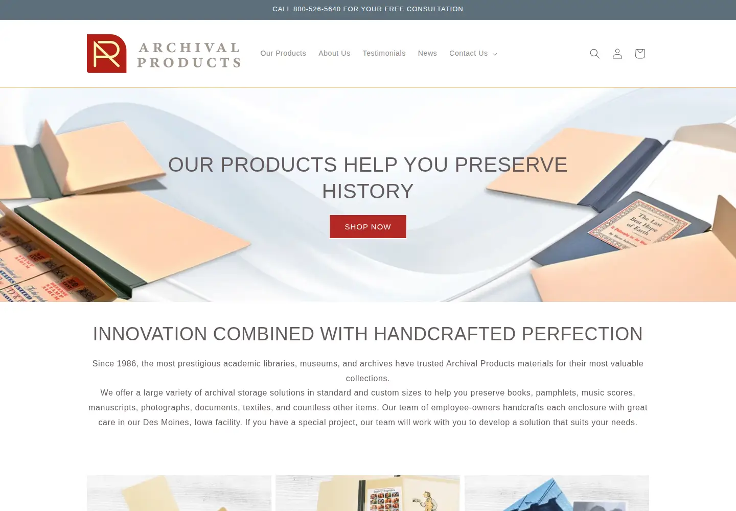 Screenshot of archival.com