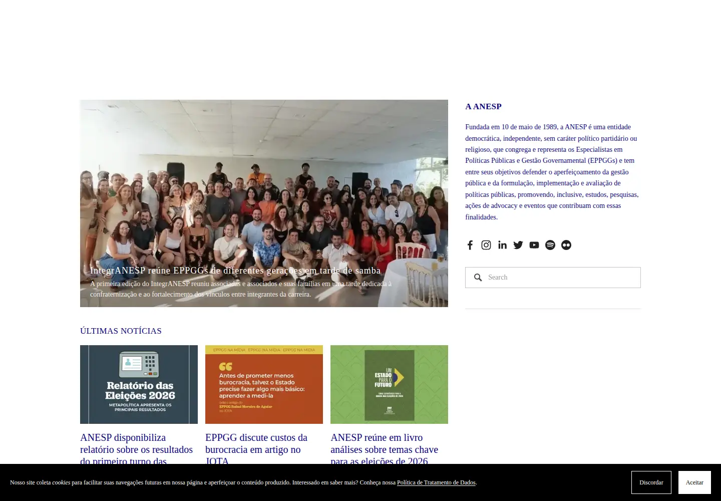 Screenshot of anesp.org.br