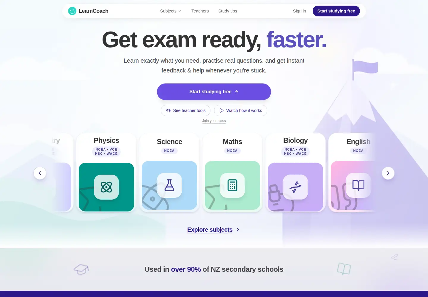 Screenshot of learncoach.com