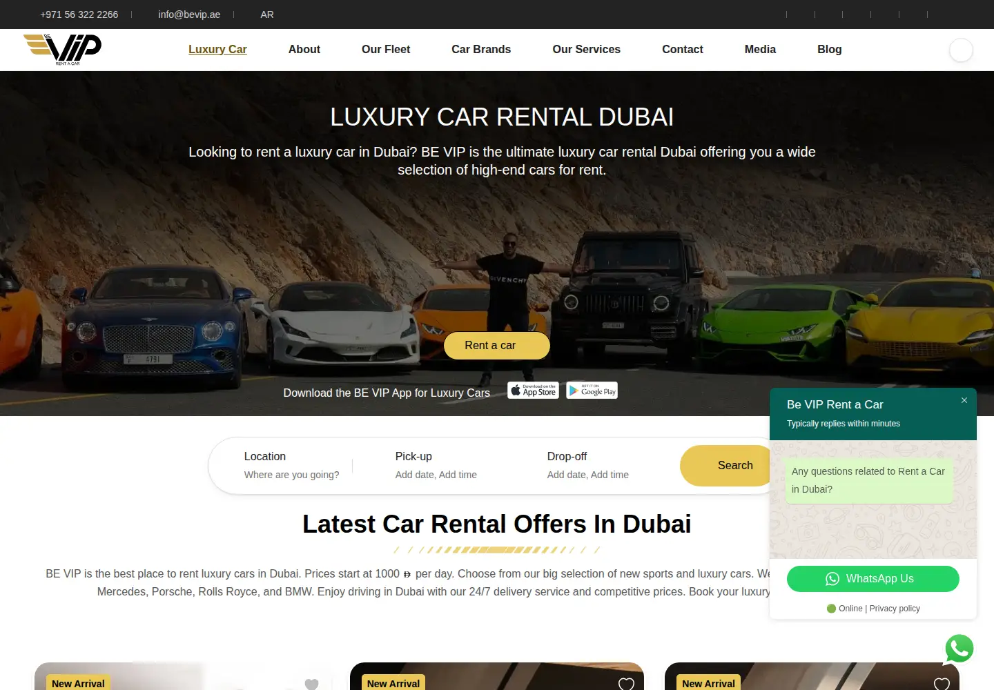 Screenshot of bevip.ae