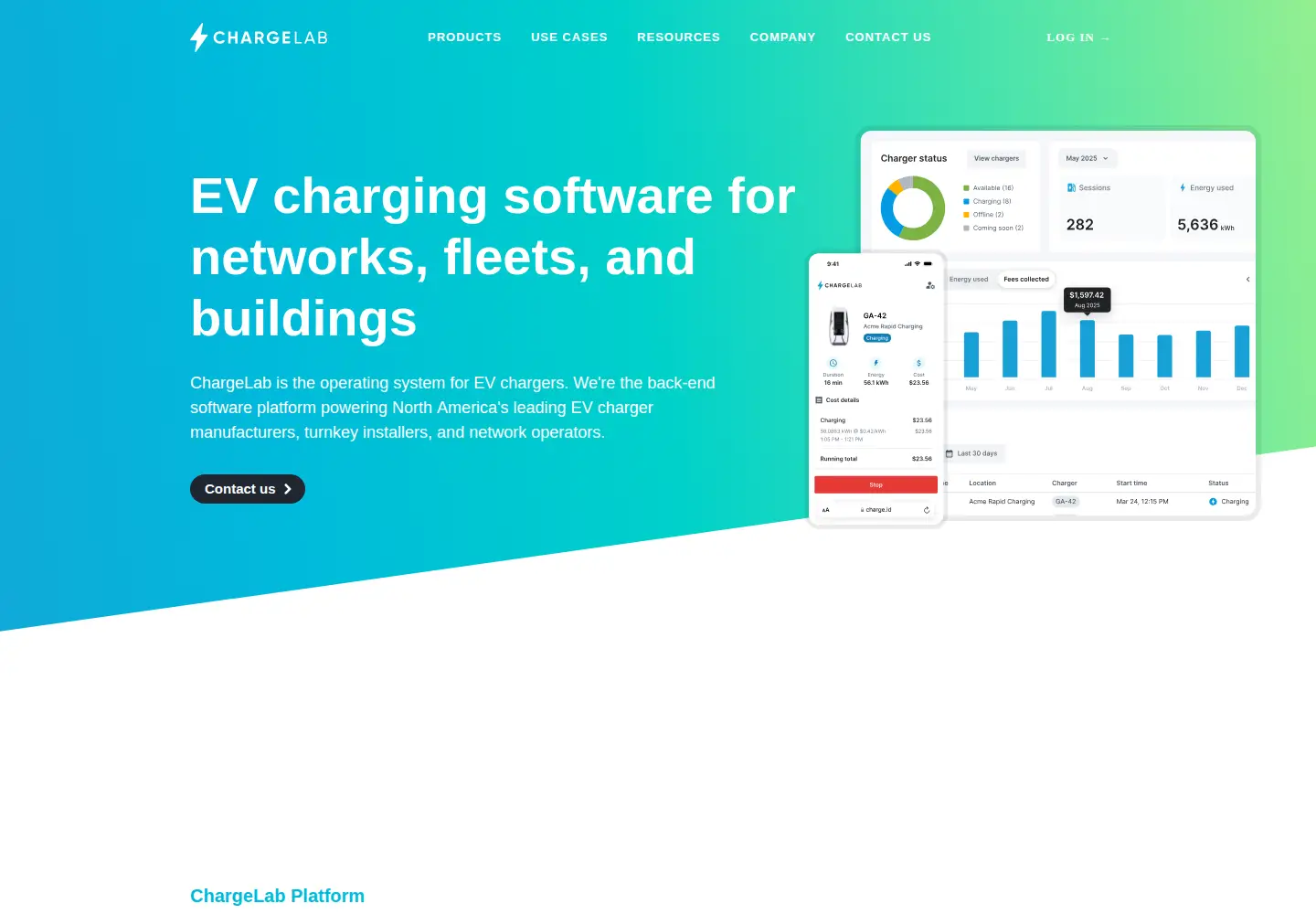 Screenshot of chargelab.co