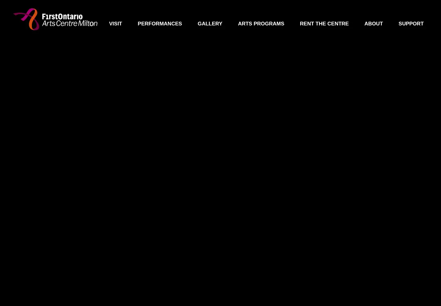 Screenshot of firstontarioartscentremilton.ca