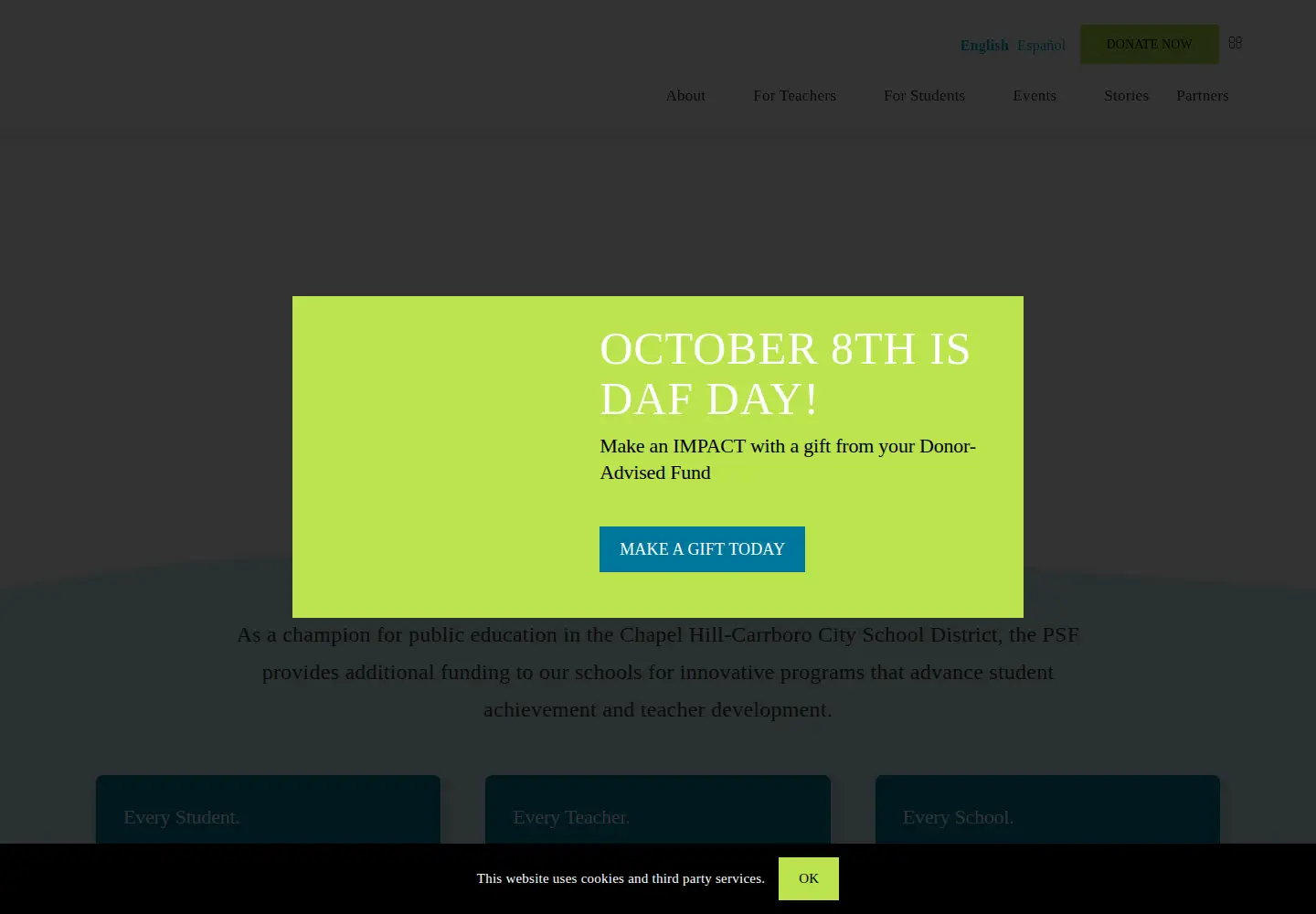 Screenshot of publicschoolfoundation.org