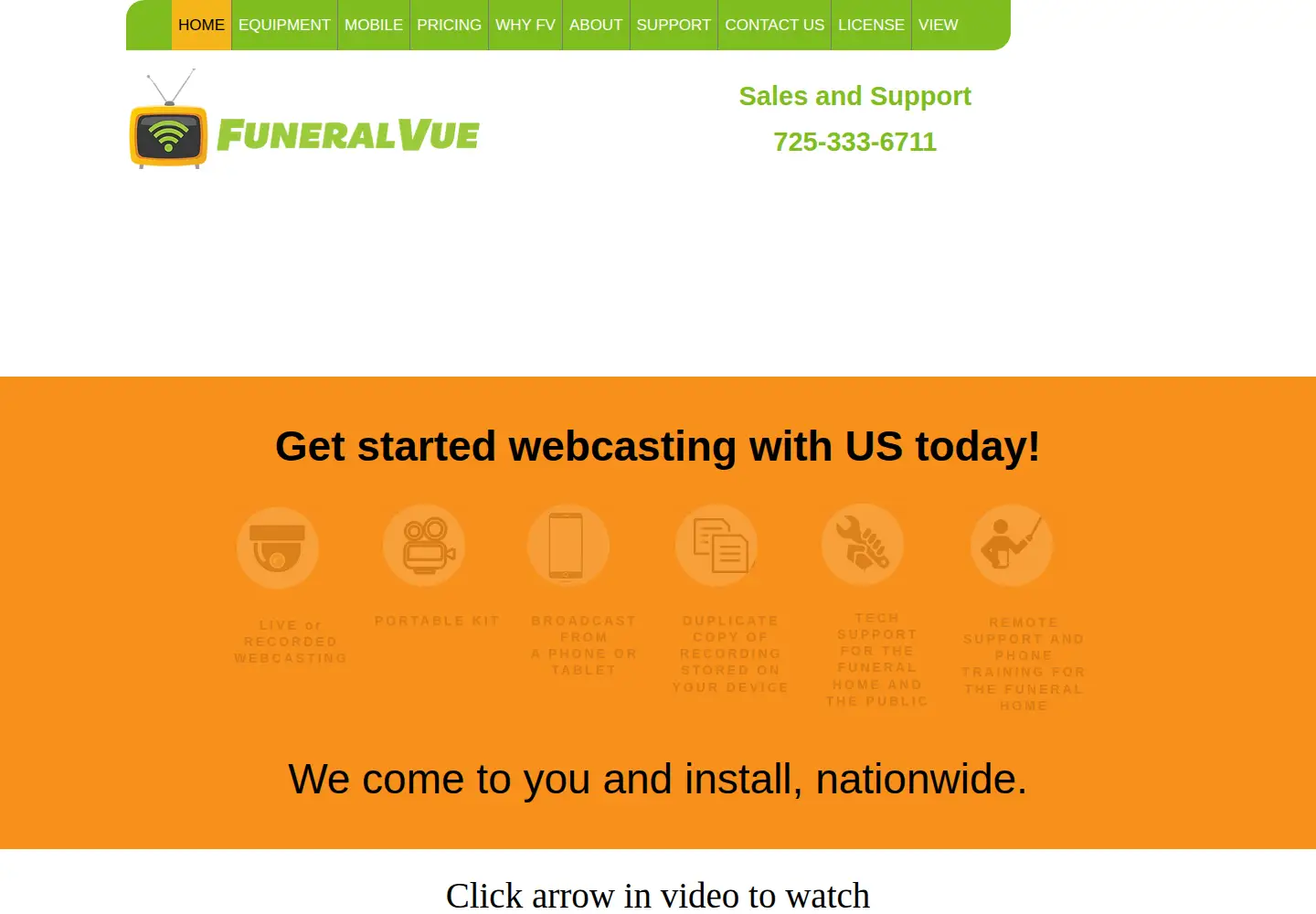 Screenshot of funeralvue.com