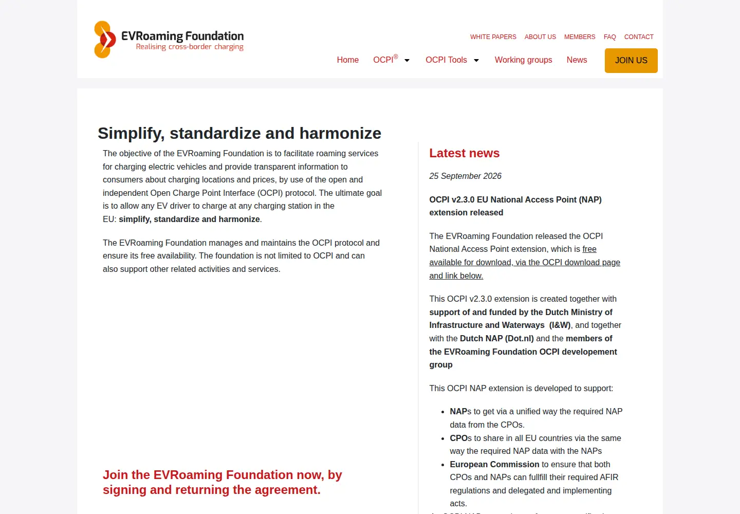 Screenshot of evroaming.org