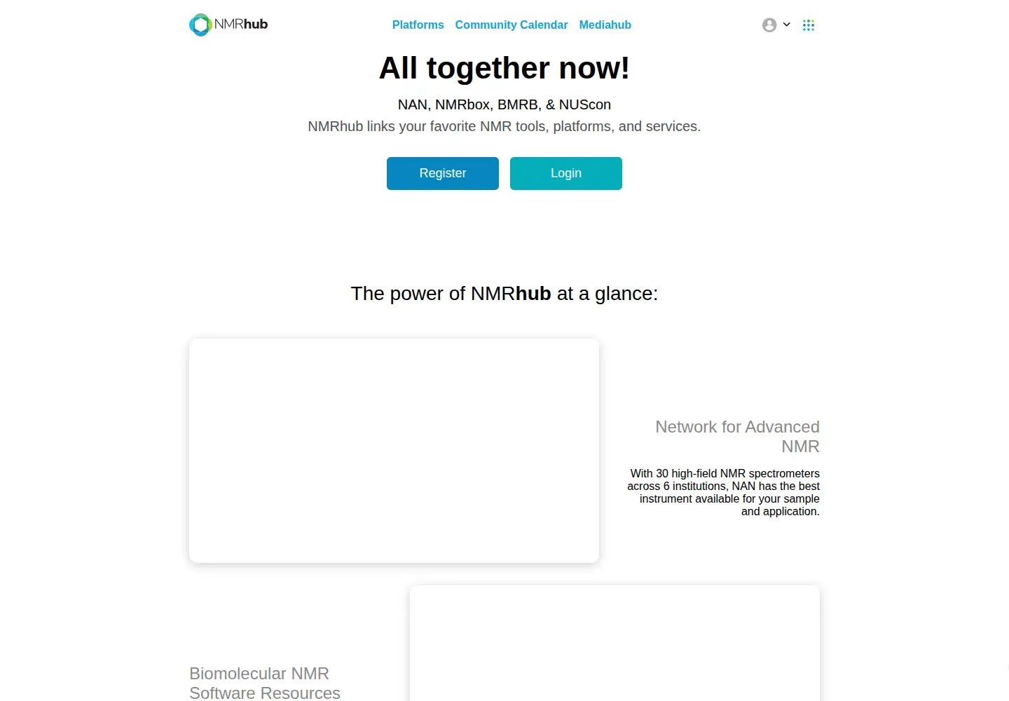 Screenshot of nmrhub.org