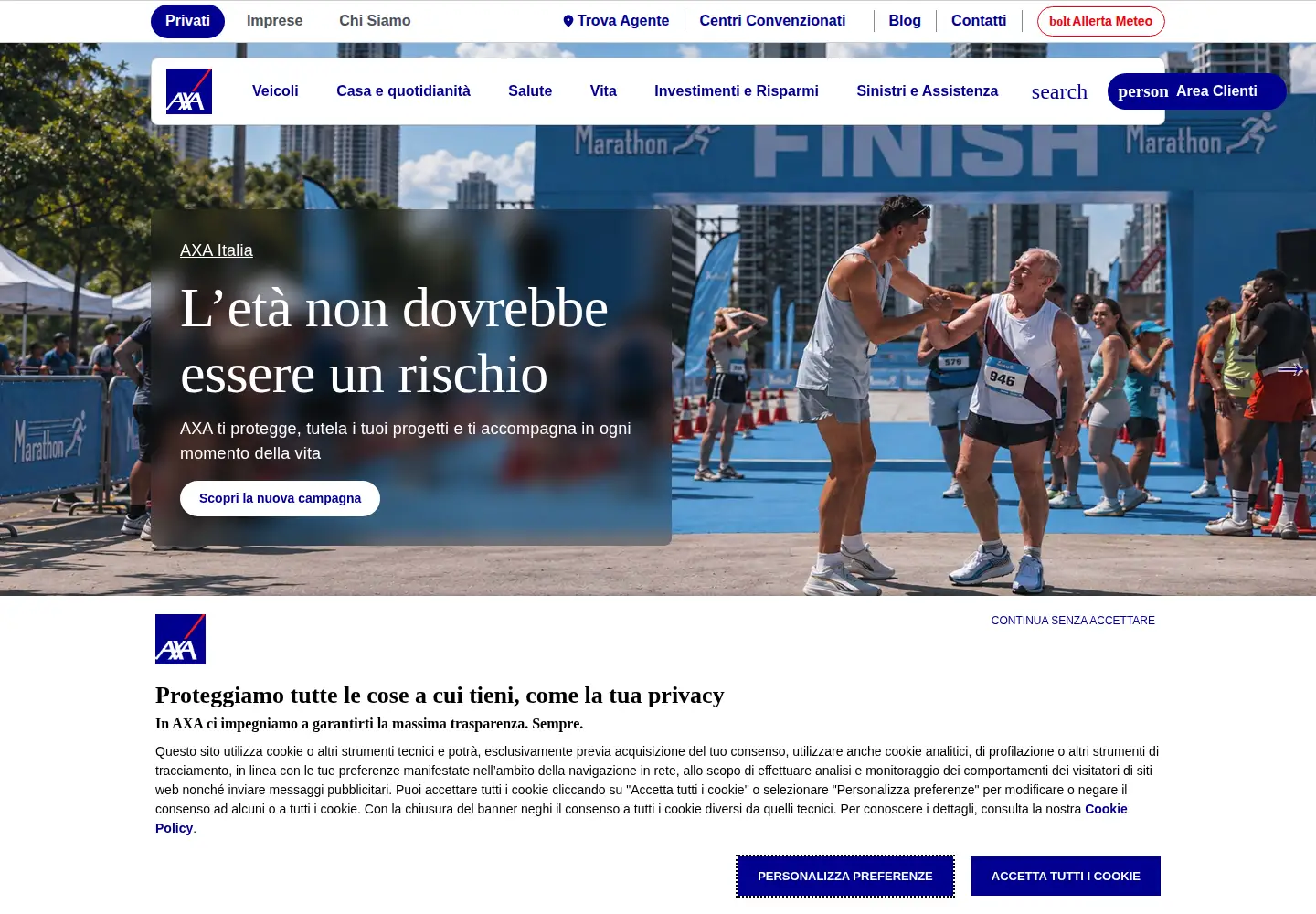 Screenshot of axa.it