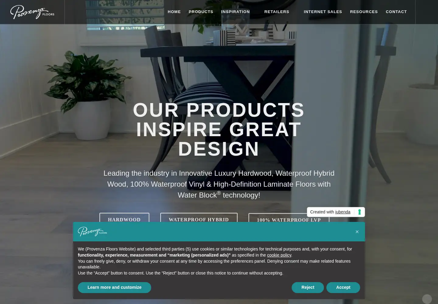 Screenshot of provenzafloors.com