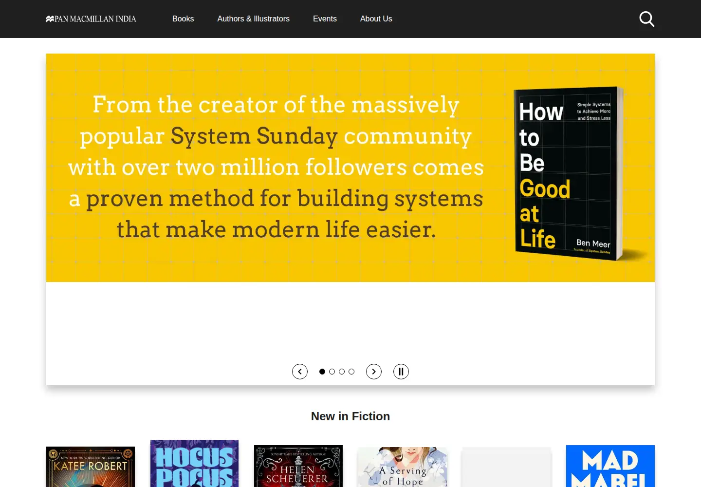 Captured homepage of panmacmillan.co.in in the current scan