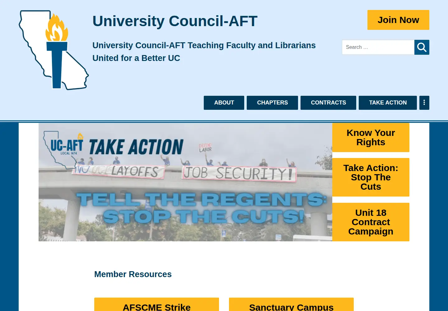 Screenshot of ucaft.org
