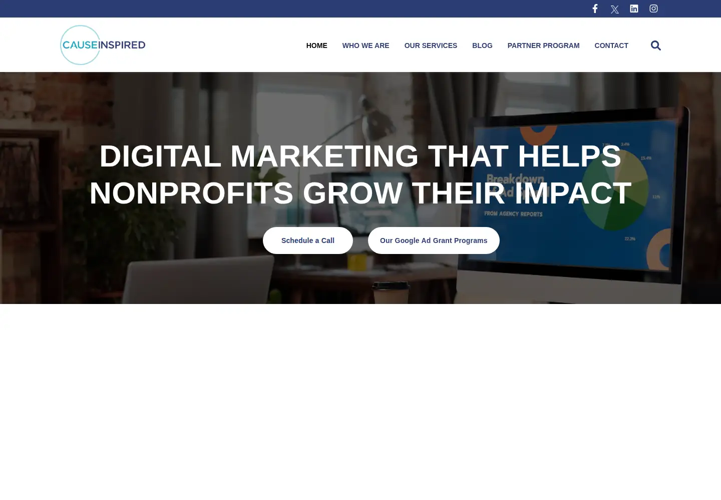 Screenshot of causeinspiredmedia.com