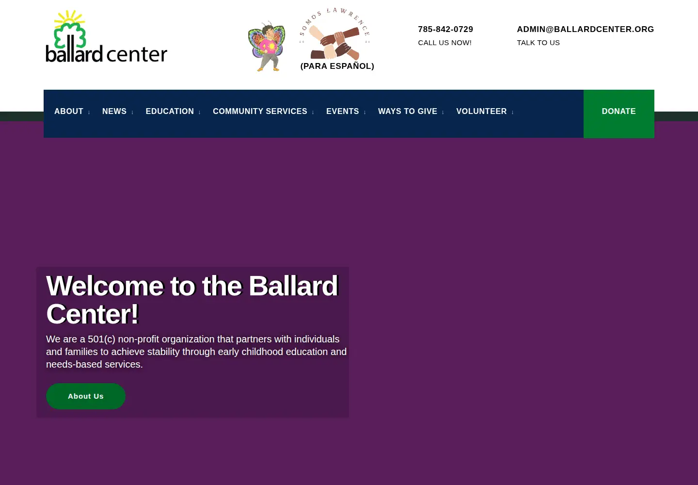 Captured homepage of ballardcenter.org in the current scan