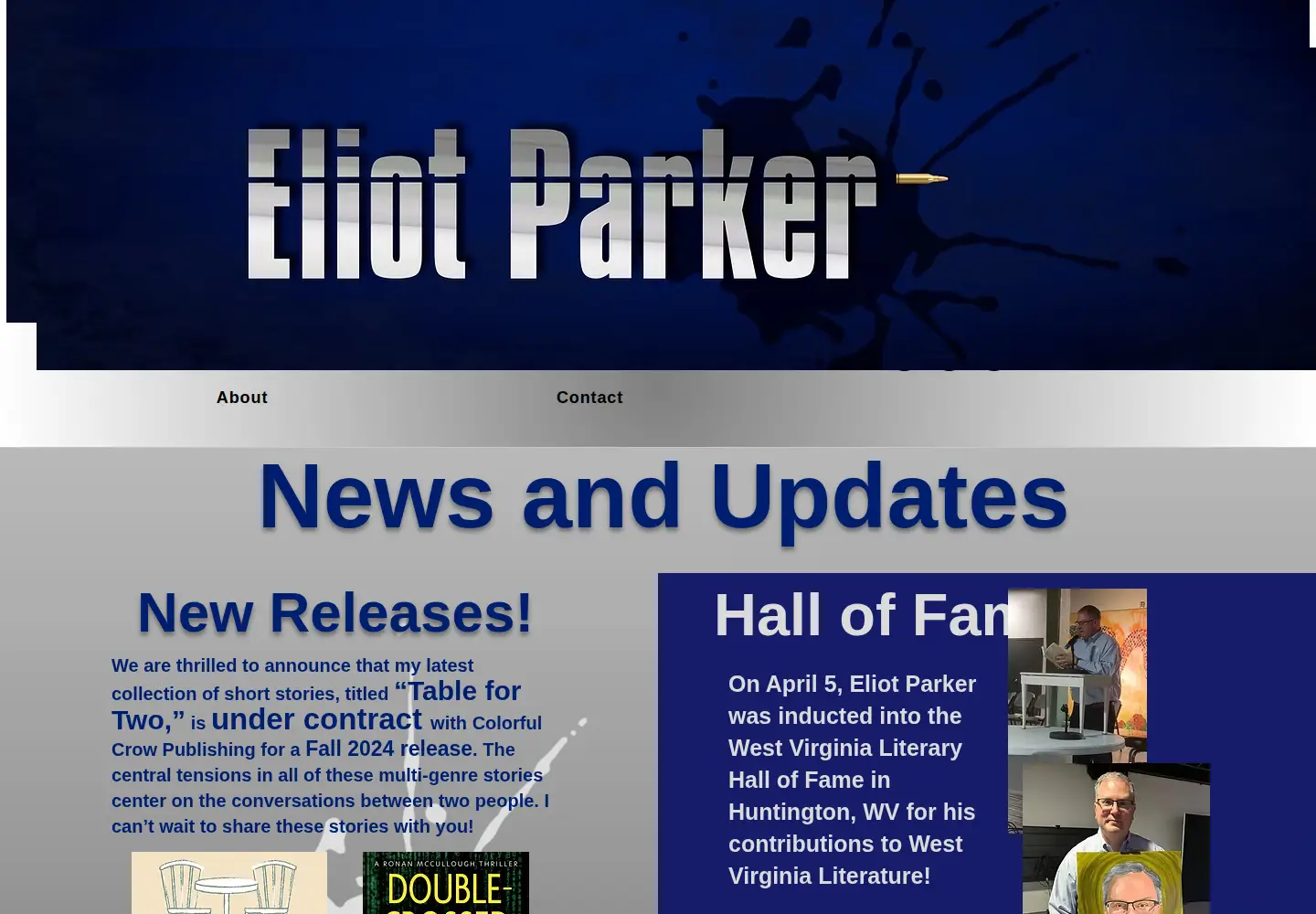 Captured homepage of eliotparker.com in the current scan