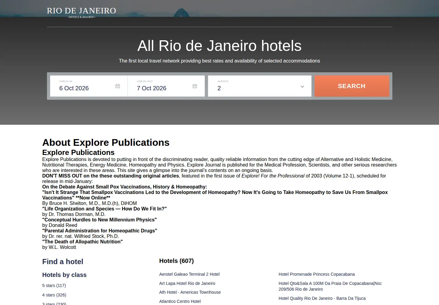 Captured homepage of explorepub.com in the current scan