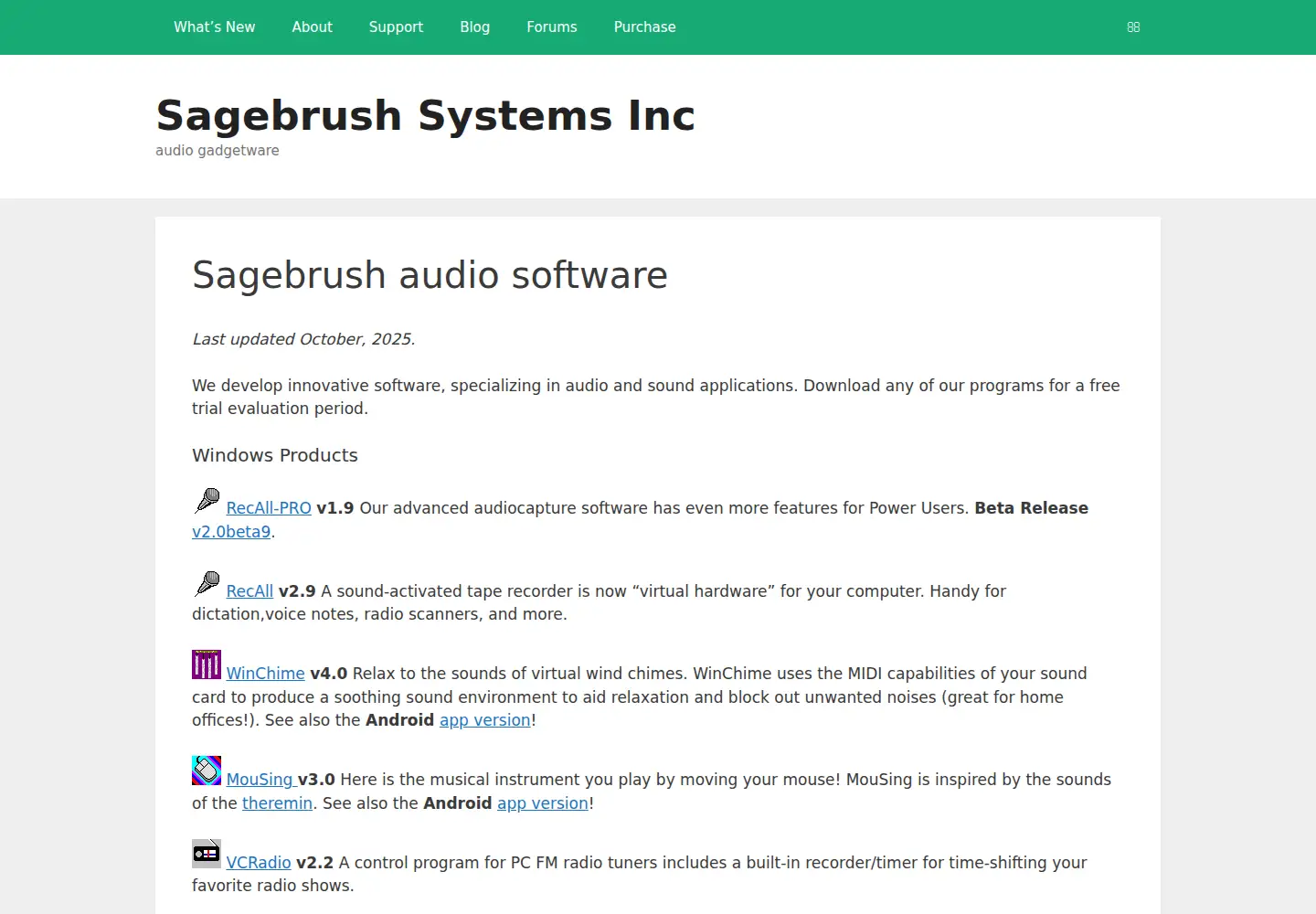 Screenshot of sagebrush.com
