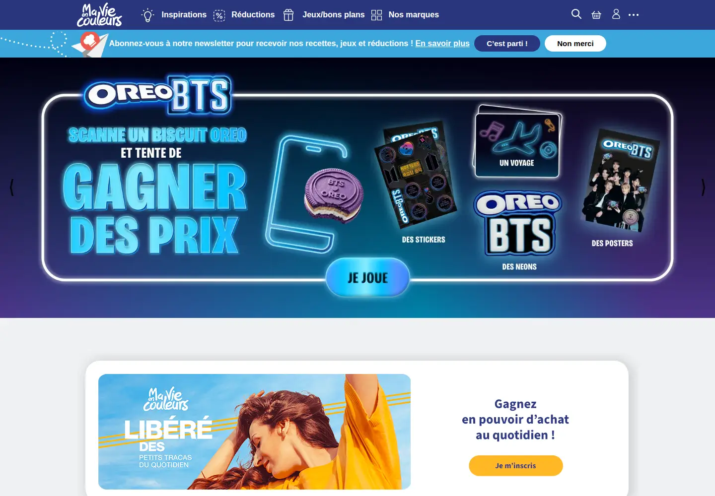 Captured homepage of mavieencouleurs.fr in the current scan
