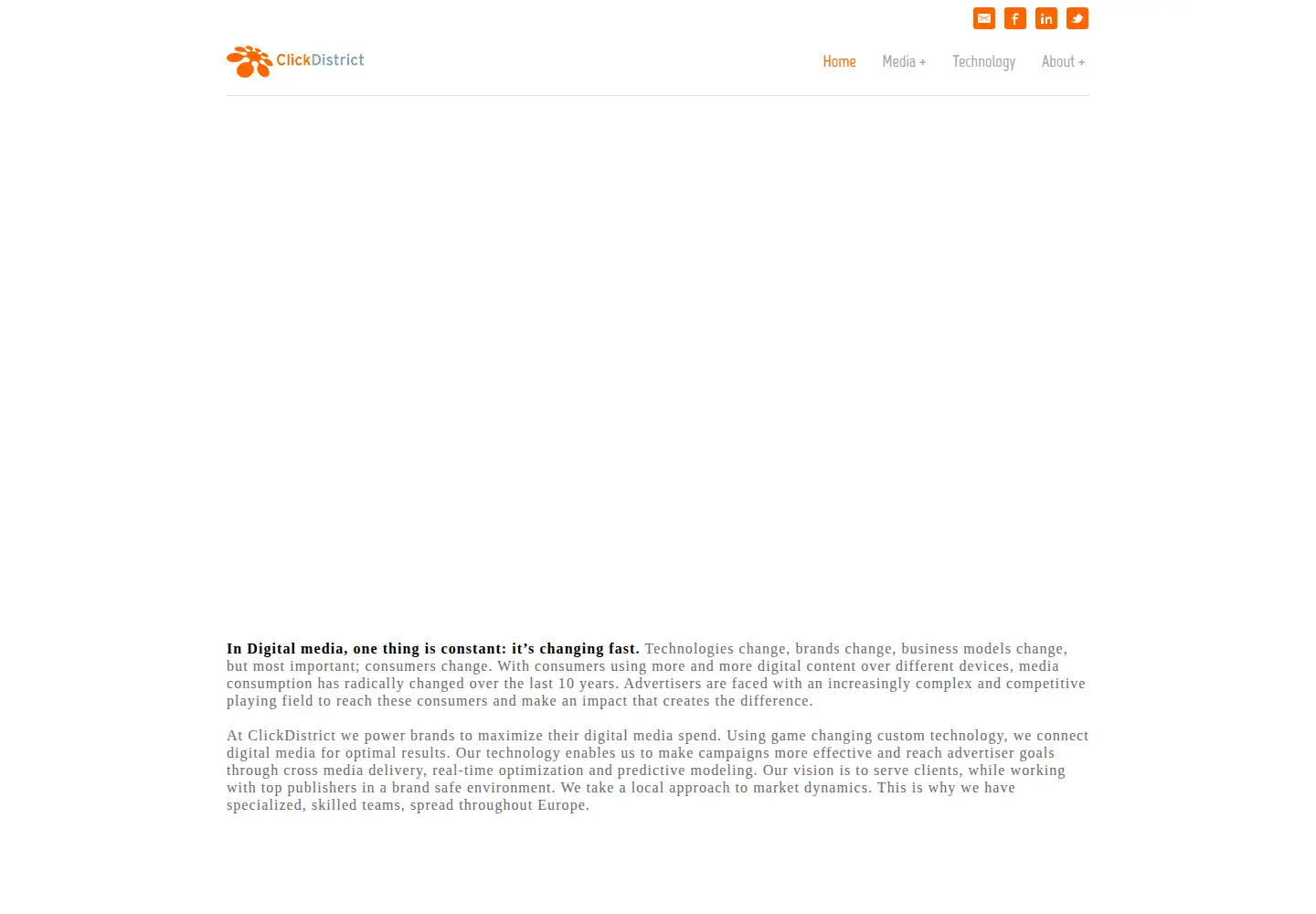 Screenshot of clickdistrict.com