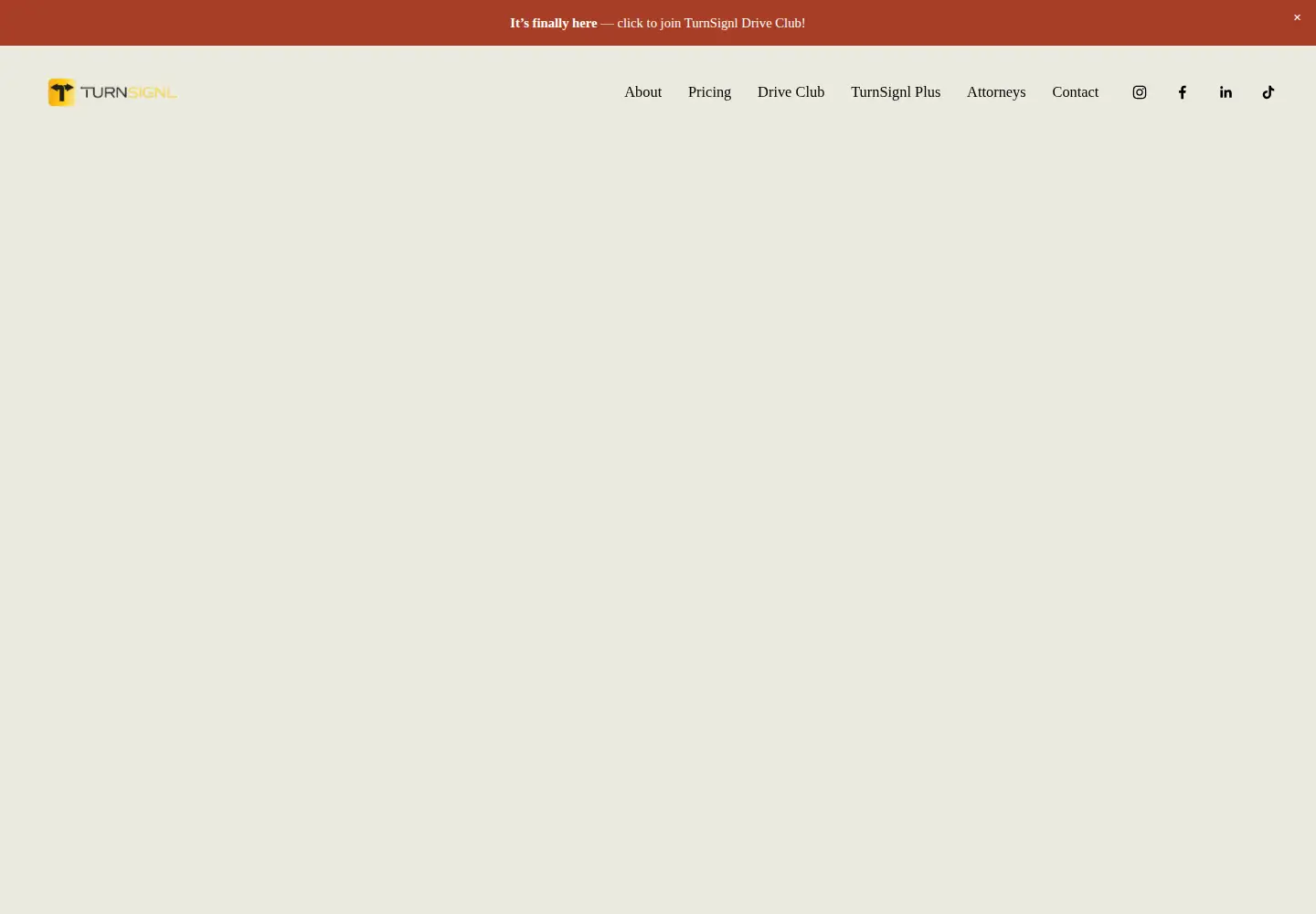 Captured homepage of turnsignl.com in the current scan