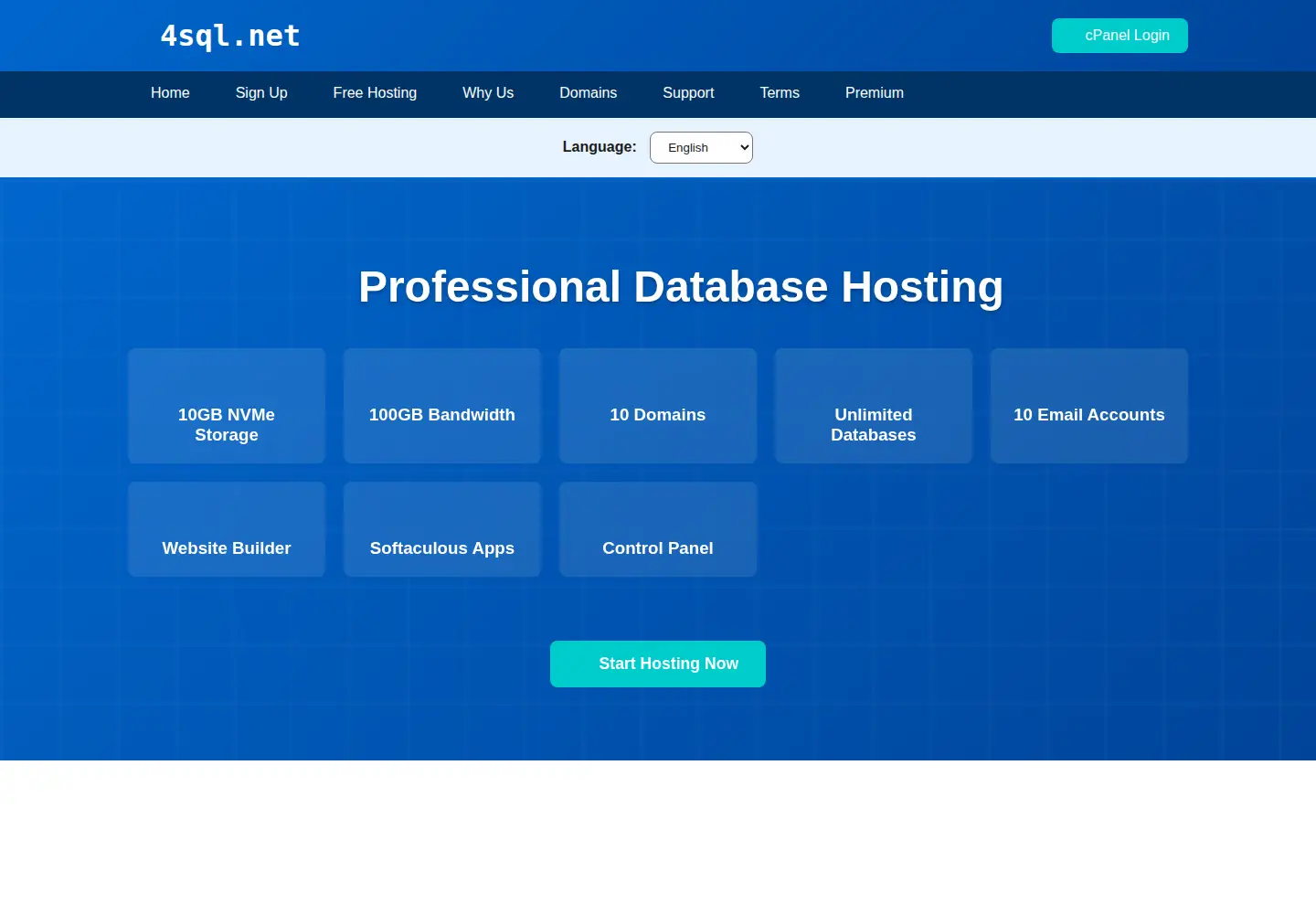 Screenshot of 4sql.net