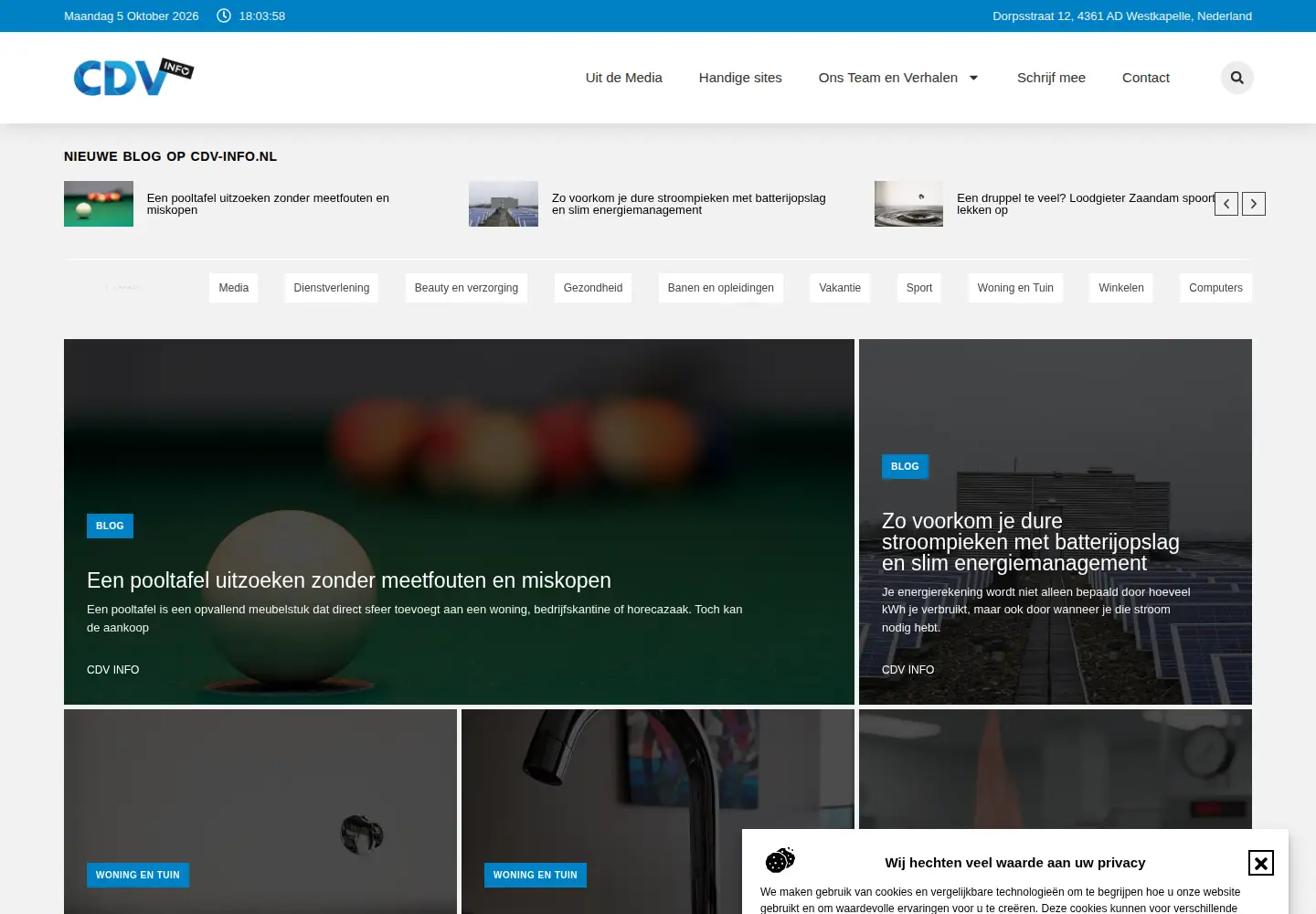 Screenshot of cdv-info.nl