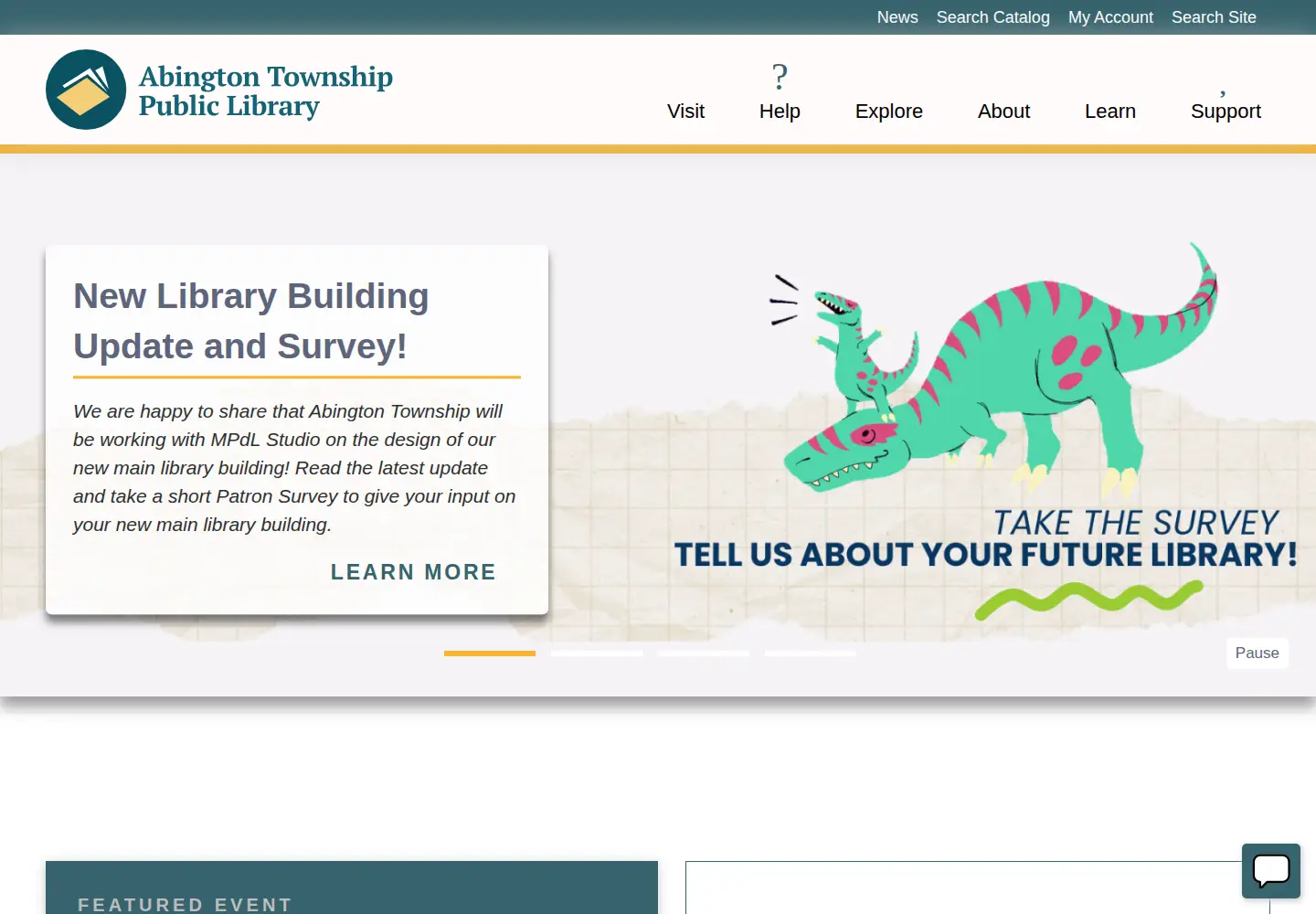 Screenshot of abingtonfreelibrary.org