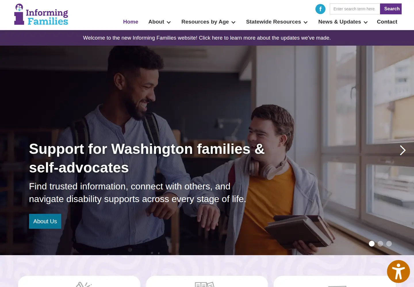 Screenshot of informingfamilies.org
