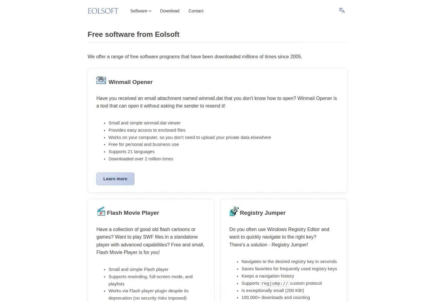 Screenshot of eolsoft.com