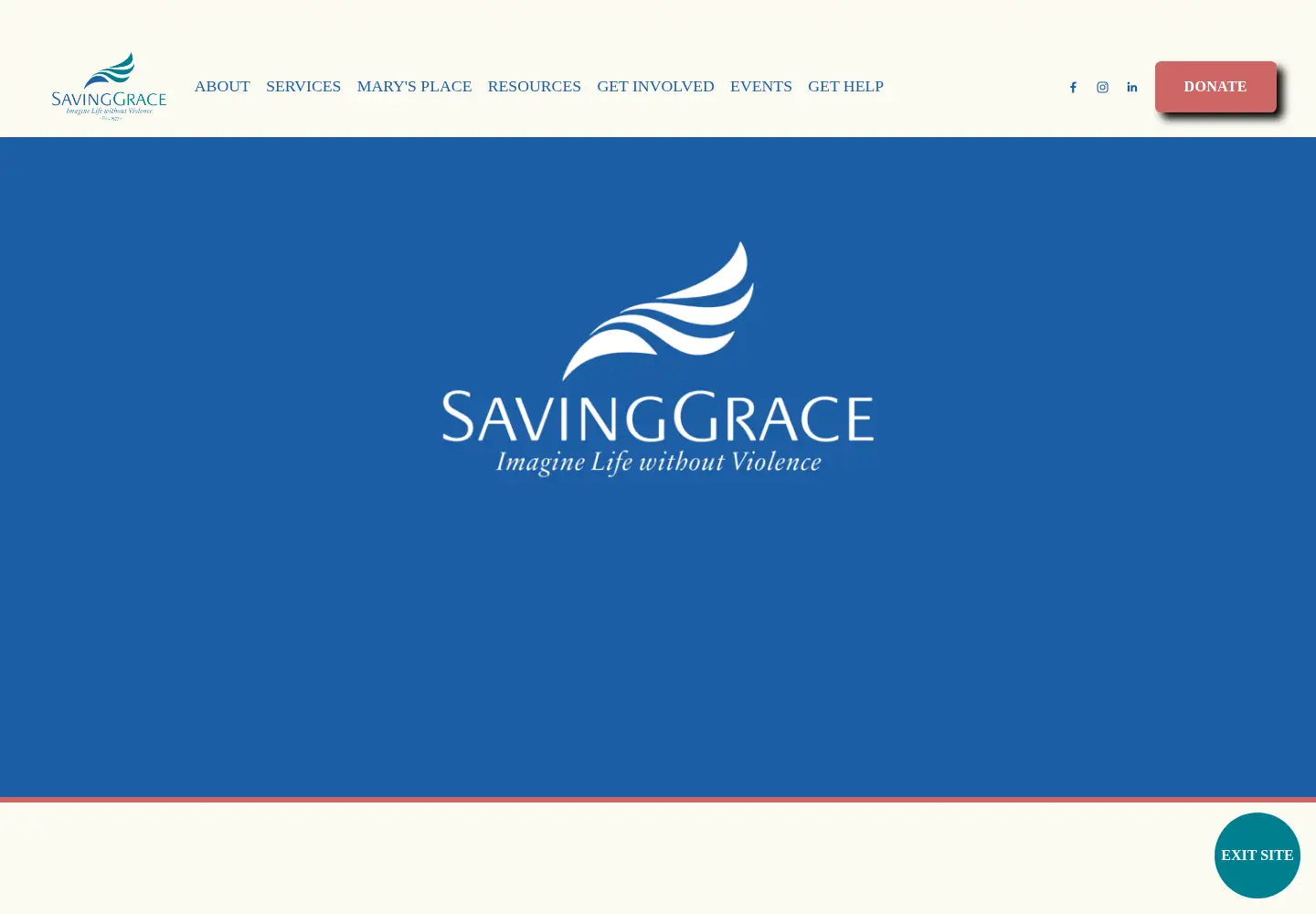 Screenshot of saving-grace.org
