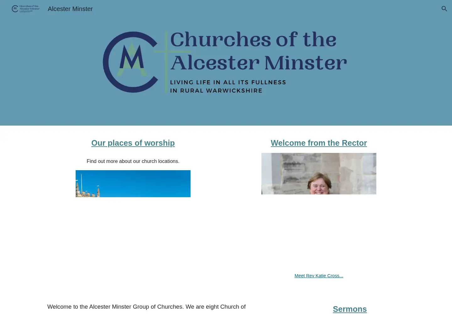 Screenshot of alcesterminster.org