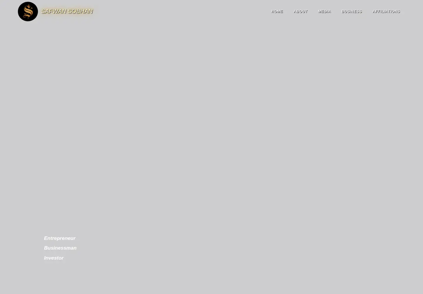 Captured homepage of safwansobhan.com in the current scan