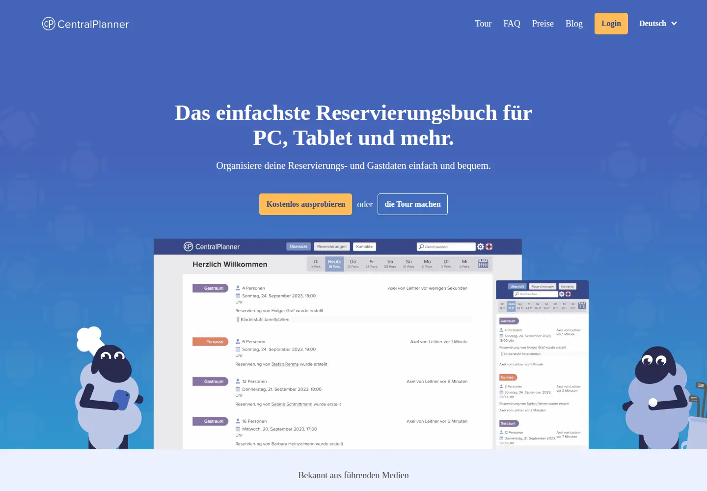 Screenshot of centralplanner.de