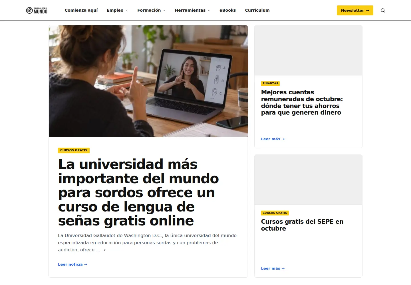 Screenshot of trabajarporelmundo.org