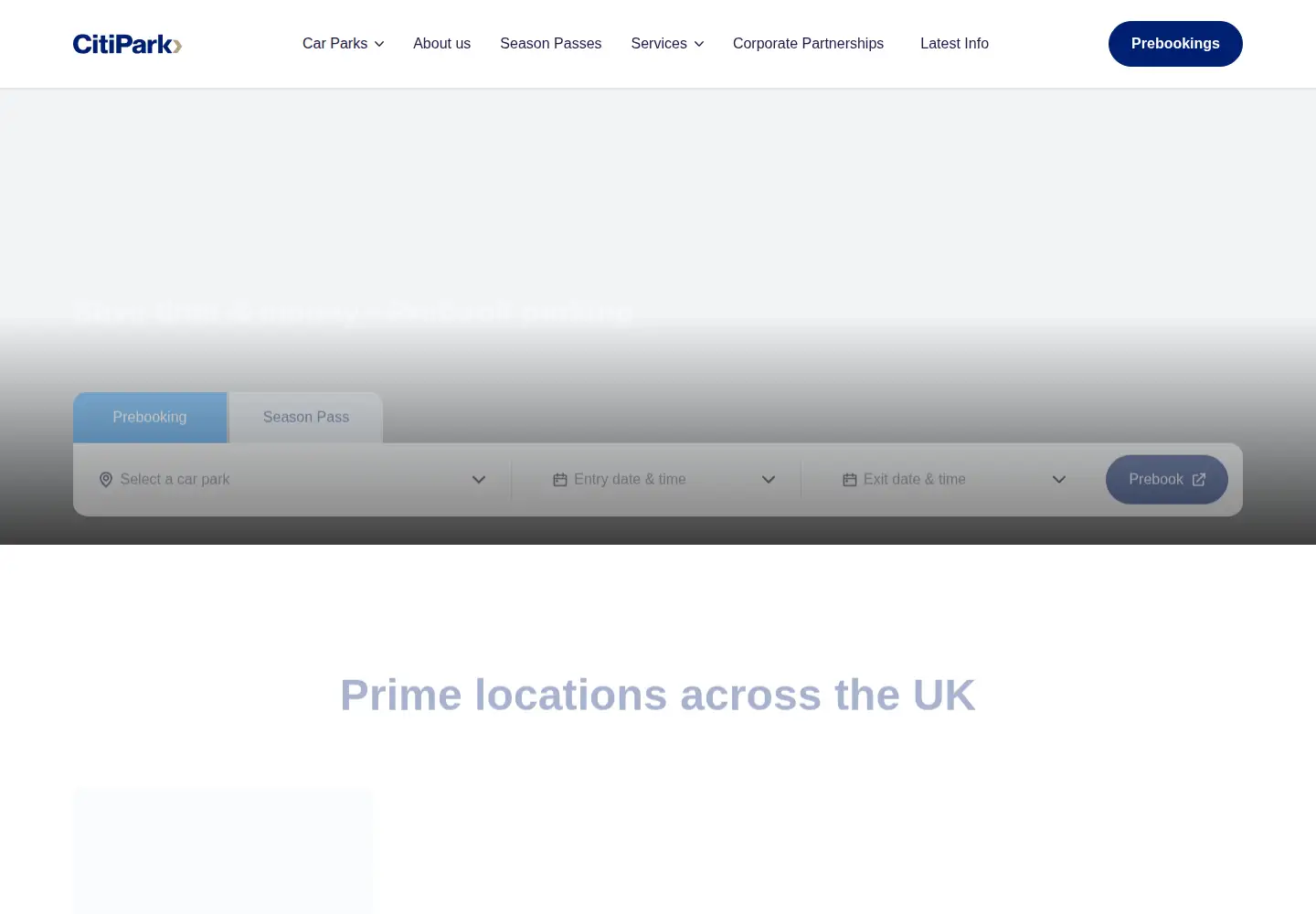 Screenshot of citipark.co.uk
