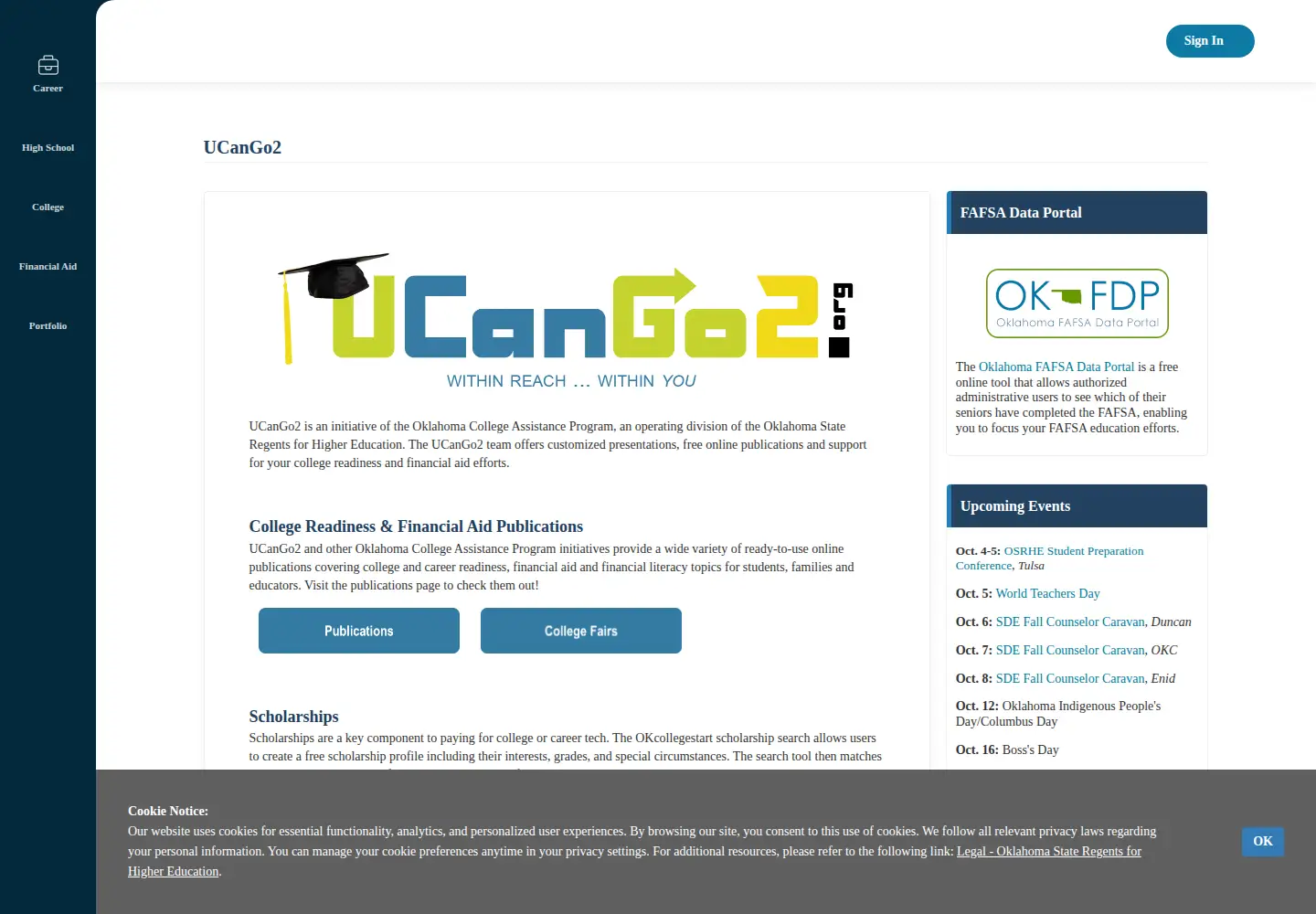 Screenshot of ucango2.org