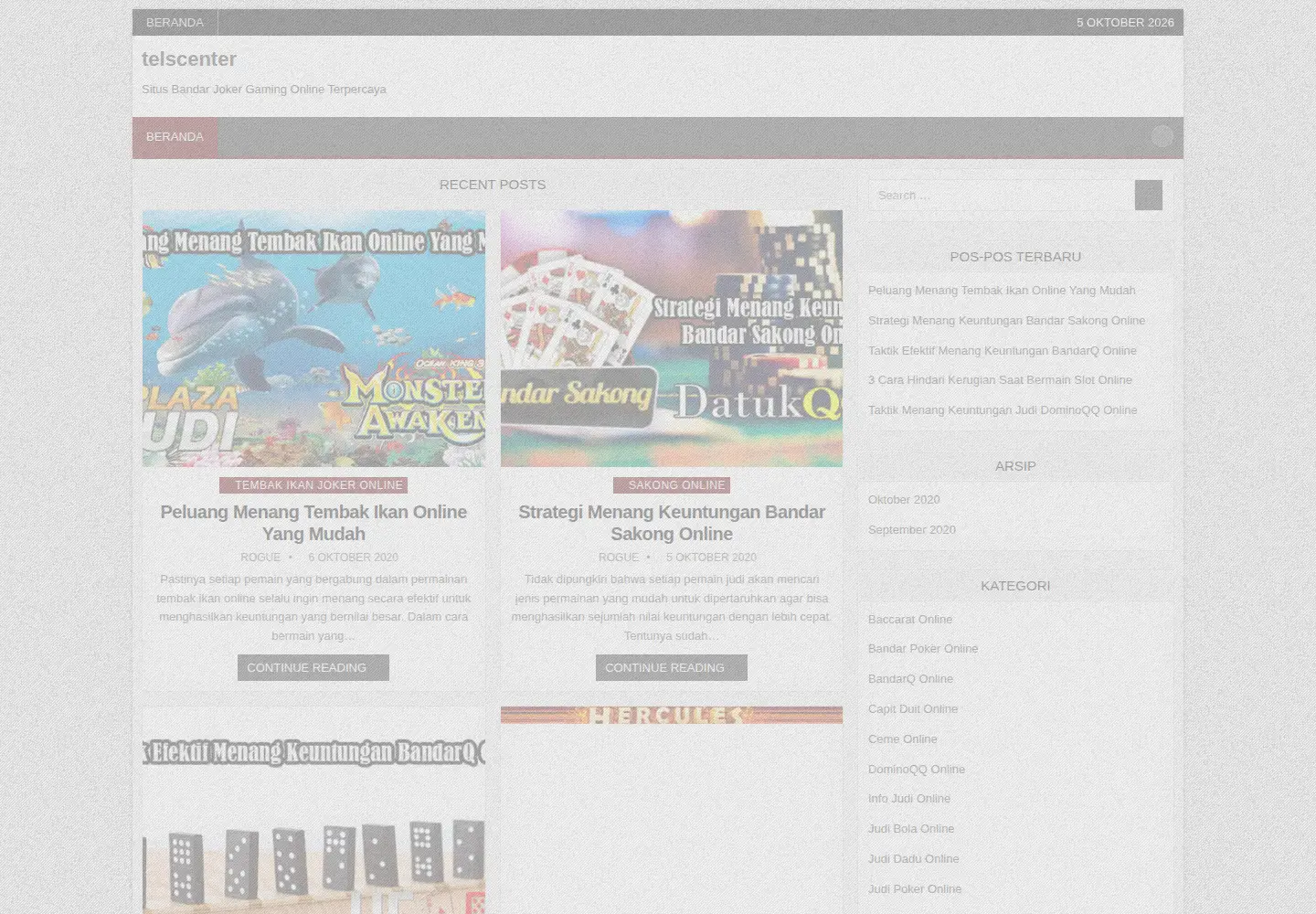 Screenshot of telscenter.org